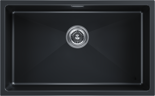 Кухонная мойка Paulmark LUMI 74UNI LU74-BLM 74х46 цвет черный металлик